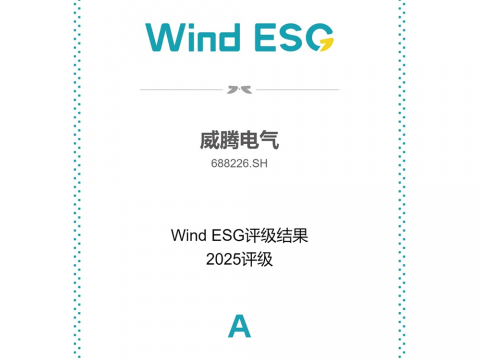 人生就是博官方网站电气Wind ESG评级由BBB跃升至A级